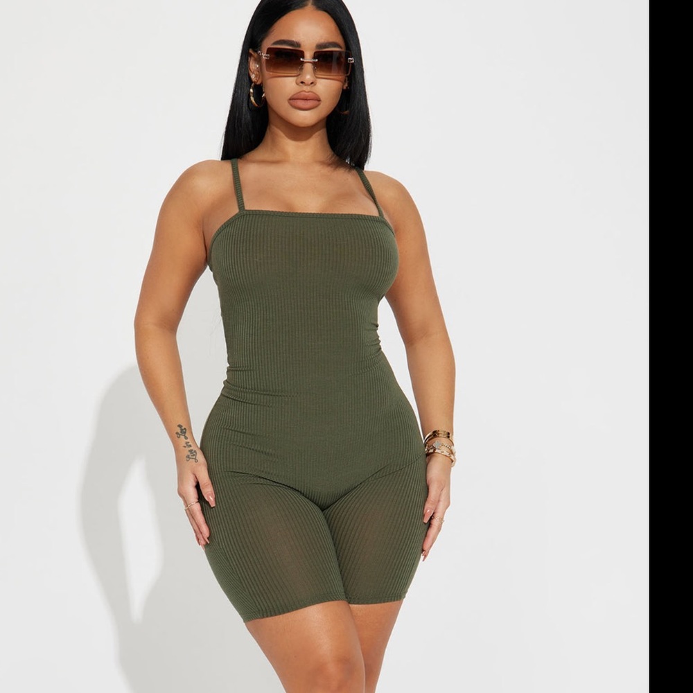 Olive Green Romper